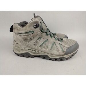 Merrell Alverstone Waterproof Hiking Boots Mens 10.5W  wIde Tan Grey J035921W
